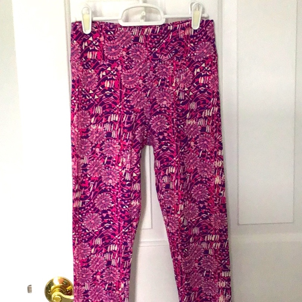 New~ OS LuLaRoe Pink & Purple leggings